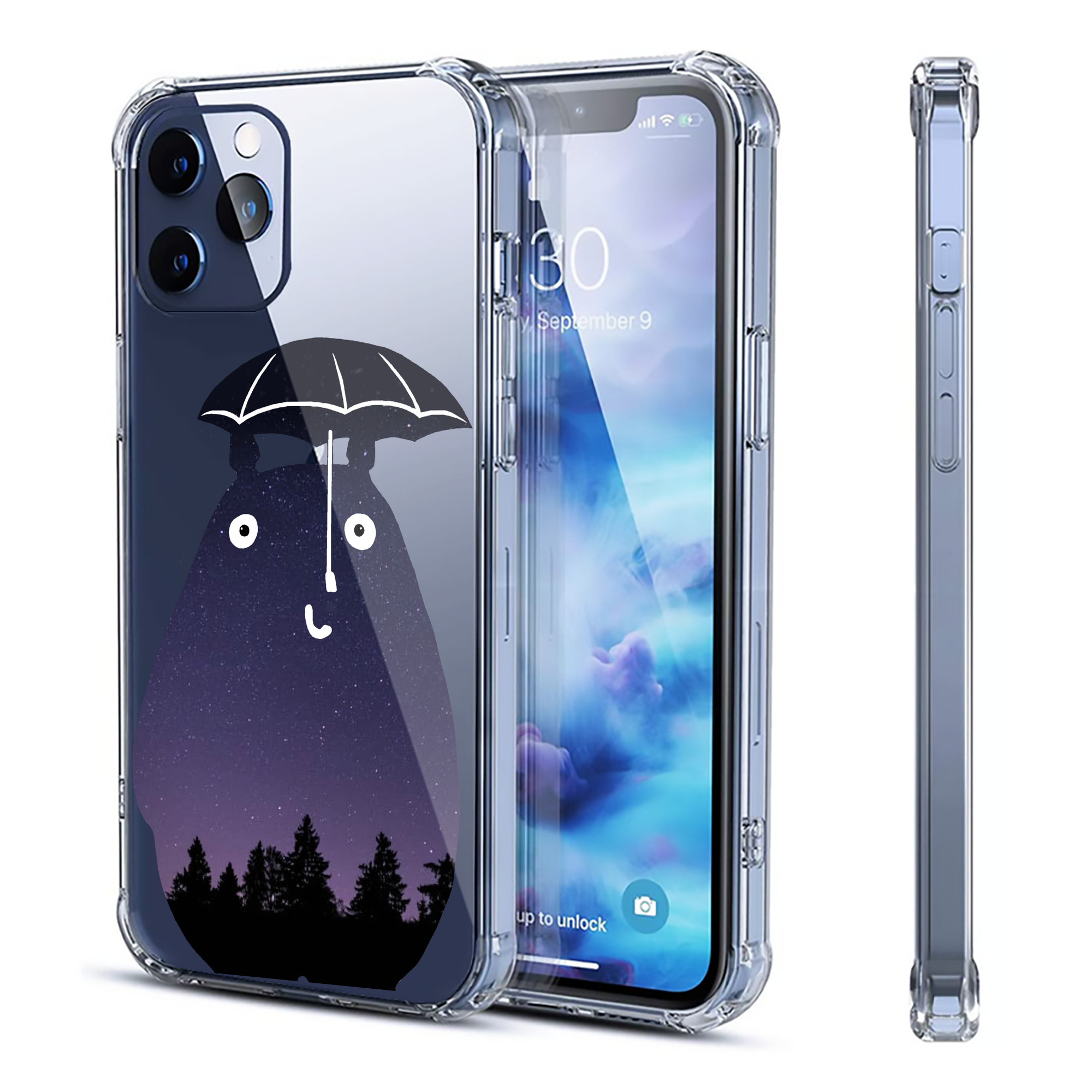 （画像用） となりのトトロ 草壁メイ 草壁サツキ My Neighbor Totoro Satsuki Kusakabe Mei Kusakabe 【iPhone 12シリーズ対応】透明スマホケース（クリアソフトケース）
